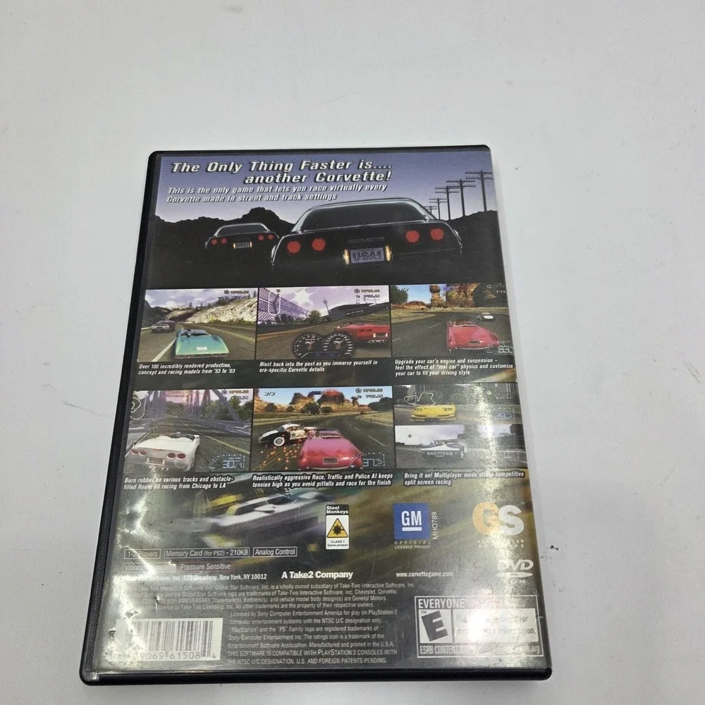 Corvette Sony PlayStation 2 PS2 50th Anniversary Racing Game CIB Complete Manual